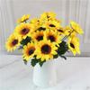 1pc Beauty Fake Sunflower Artificial Silk Flower Bouquet for Home Floral Decor