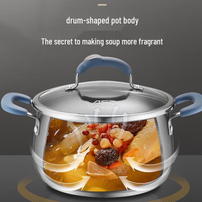 ASD DeLisha High-End 24cm 304 Stainless Steel Non-Stick Soup Pot