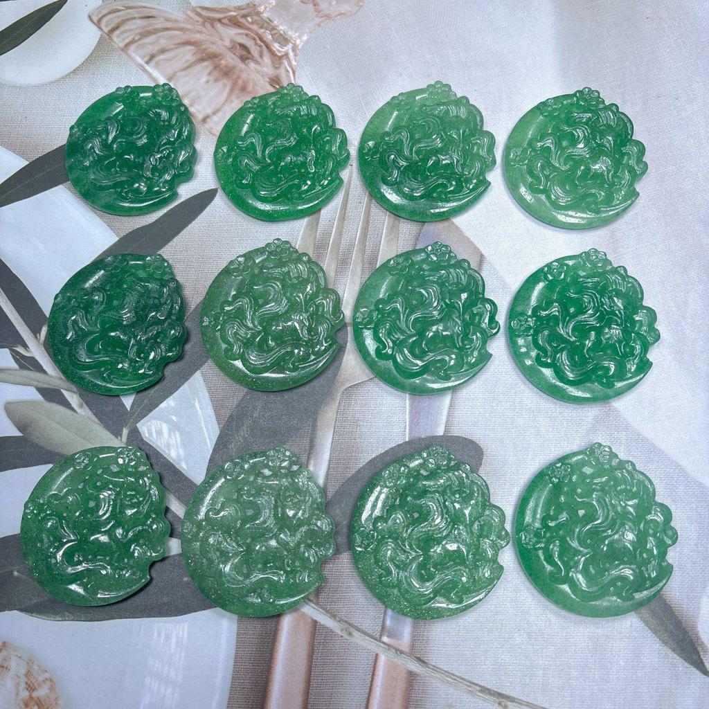 Green Strawberry Crystal Fox Pendant Necklace & DIY Bracelet Accessory