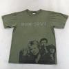 Винтажная футболка Bon Jovi 2007-2008 Мировой тур Мужская M Зеленая Лица Двусторонняя