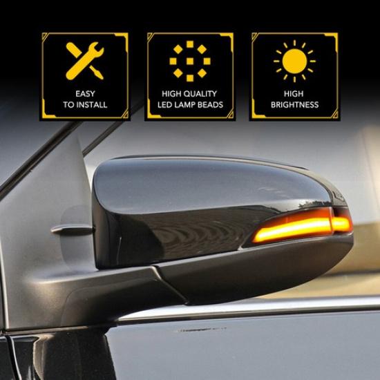 Динамический указатель поворота бокового зеркала для TOYOTA Yaris Camry Corolla Prius Venza