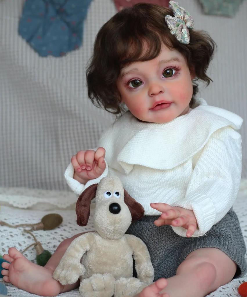 BZDOLL Реалистичная мягкая силиконовая кукла Reborn 60 см с кожей 3D-рисования, 24-дюймовая живая новорожденная принцесса для малышей Bebe, подарок на день рождения для милой девочки