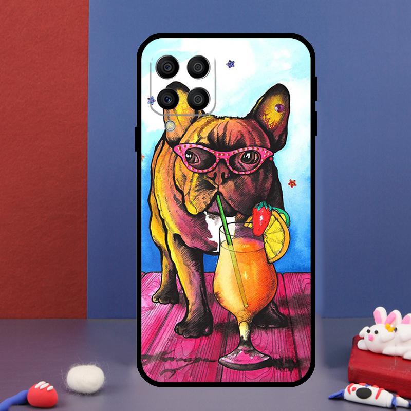Watercolor French Bulldog Painting For Samsung Galaxy M15 M55 M33 M13 M23 M53 M31 M51 M14 M34 M54 M20 M30s M52 M32 Phone Case
