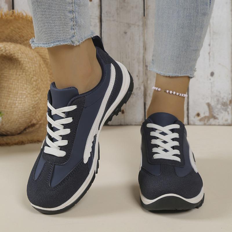 Spring and Autumn New Color Matching Casual Sports Shoes Lace-up Thick-soled Breathable Running Shoes Children