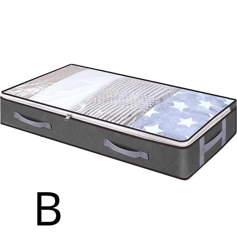 Underbed Storage Bag Portable Foldable Quilt Bag Wardrobe Clothes Storage Box Dustproof Organizer Home Dust-proof Organizer Box