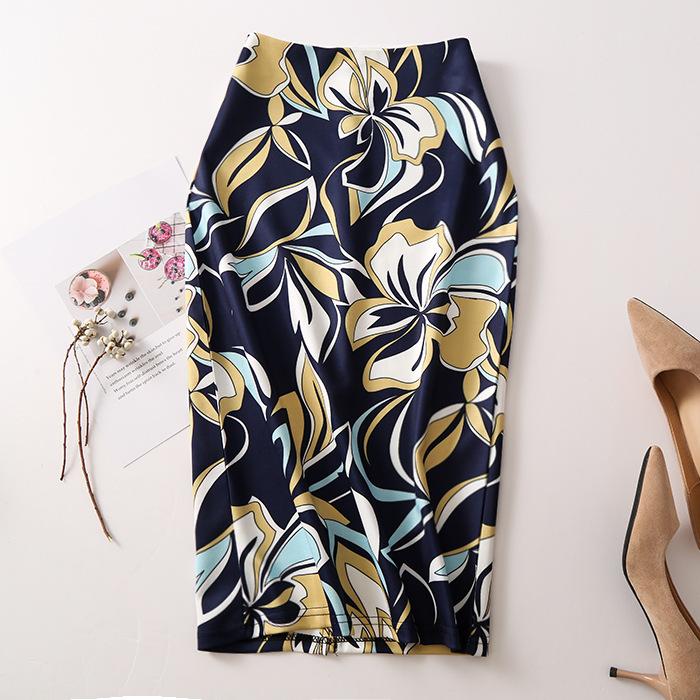 Женская юбка-карандаш с цифровым принтом, юбка-полудлина и облегающая юбка OL.