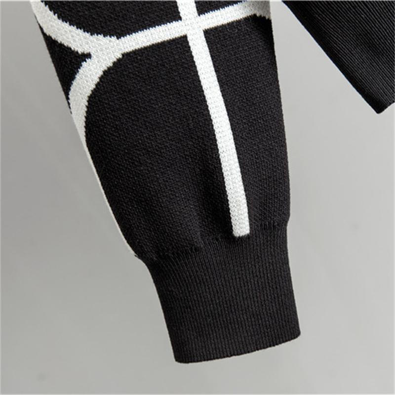 Женский осенне-зимний вязаный костюм с широкими брюками и свитером, свободный и стильный костюм-двойка