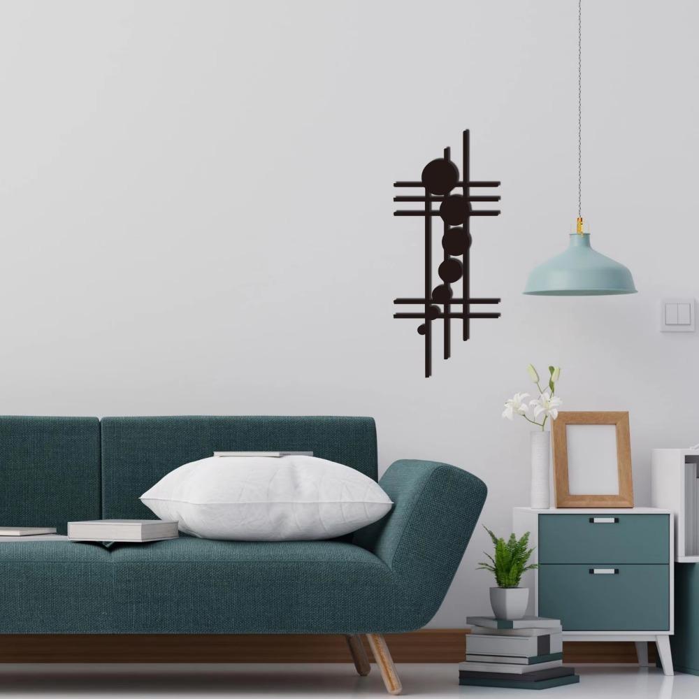 Современное геометрическое настенное искусство из металла, абстрактный вертикальный дизайн, уникальный настенный декор, стильное вертикальное искусство для детской комнаты и домашнего декора