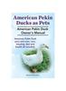Книга Pekin Ducks As Pets. American Pekin Duck Owner's Manual. American Pekin Duck Pros and Cons, Care, Housing, Diet and Health All Included.
