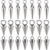 36 шт. 3 стиля Шармы из нержавеющей стали, Шарм-конус, Цвет нержавеющей стали, 13~19x4.5~6 мм, Отверстие: 2,5–3,5 мм, 12 шт./стиль