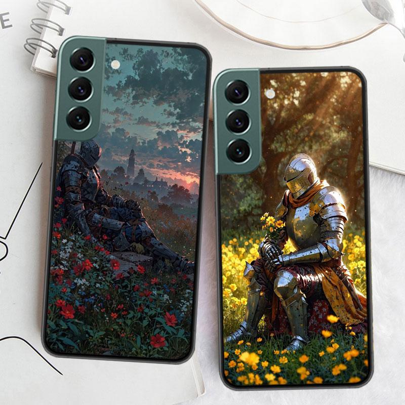 Цветочный Рыцарь Света Чехол для Телефона Для Samsung Galaxy S22 S25 Ultra S21 S10 Plus S26 Edge S20 S23 S24 FE Чехол Силиконовый S
