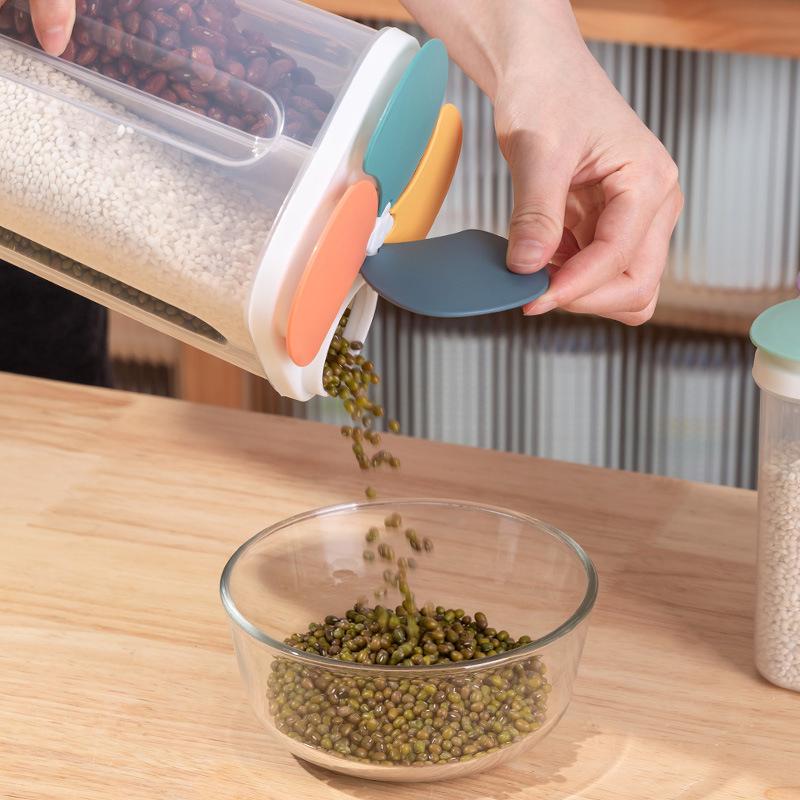 1.5/2.3L Cereals Storage Box Sealed Jar with Lid Grain Noodle Tea Food Keep Fresh Container Kitchen Storage Supplies