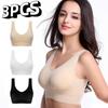 3шт сексуальный женский бюстгальтер плюс размер бесшовное нижнее белье беспроводной удобный активный бюстгальтер без косточек