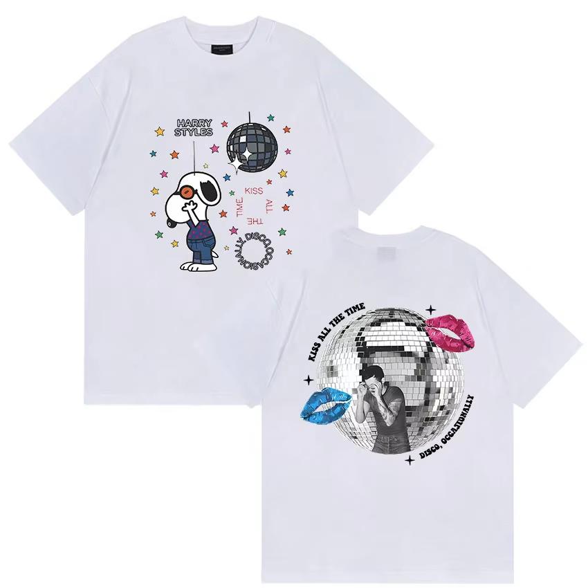 Harry Styles Kiss All The Time Disco Occasionally Tour 2026 T Shirts Unisexs Women Summer Fashion Cotton Short Sleeve Tshirt