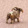 Твердый латунный козел, маленький орнамент, античная медь, зодиакальные животные, овцы, миниатюрные фигурки, украшение для дома, аксессуары, декор для рабочего стола