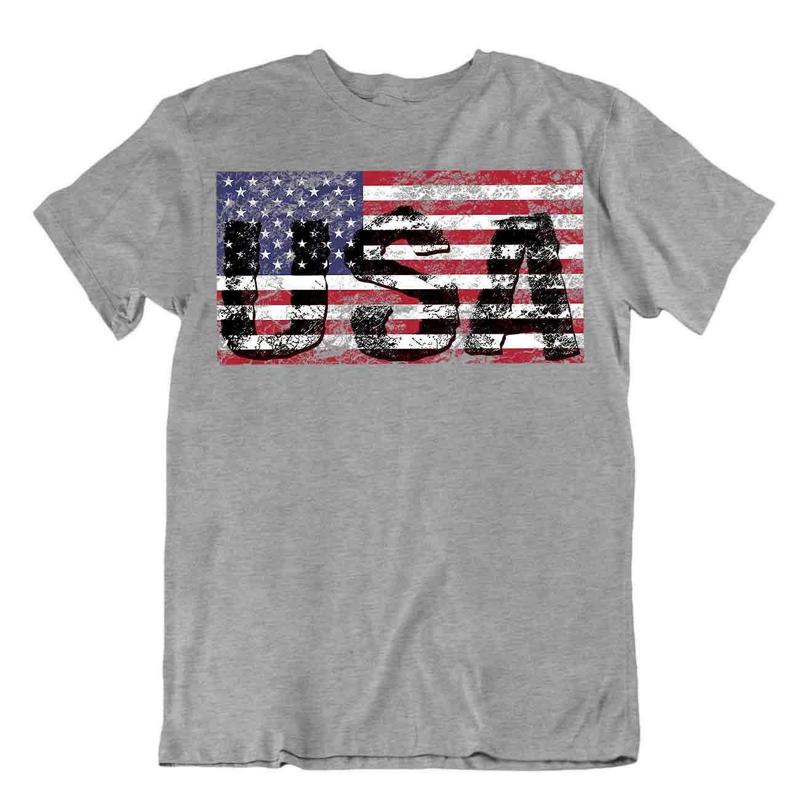 Флаг США Футболка T-shirt Tee топ карта города Звезды Полосы Великая нация
