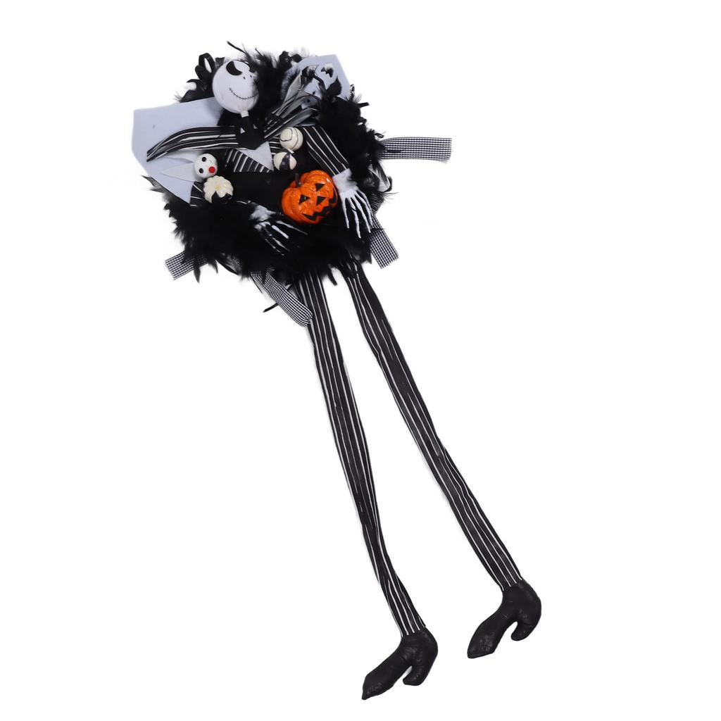 Венок на Хэллоуин, тыквенный череп, страшная гирлянда на Хэллоуин, украшение для стены входной двери