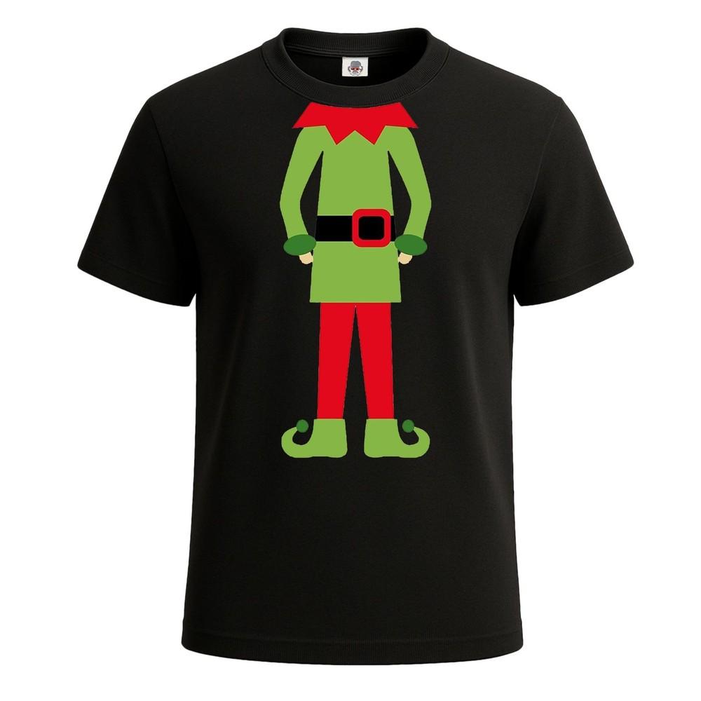 Christmas elf costume xmas santas elf mens t shirt joke gift funny tee top