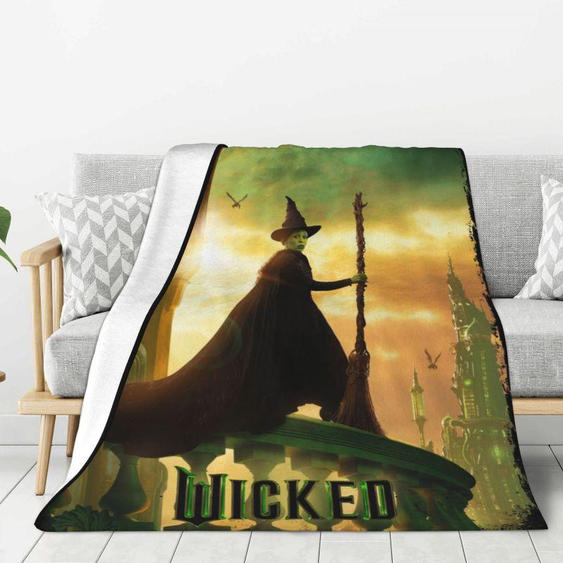 Персонализированное одеяло с 3D-печатью из мягкого фланелевого флиса 'Wicked Musical Movie' Теплое плед-одеяло для автомобиля, кровати, дивана, одеяло