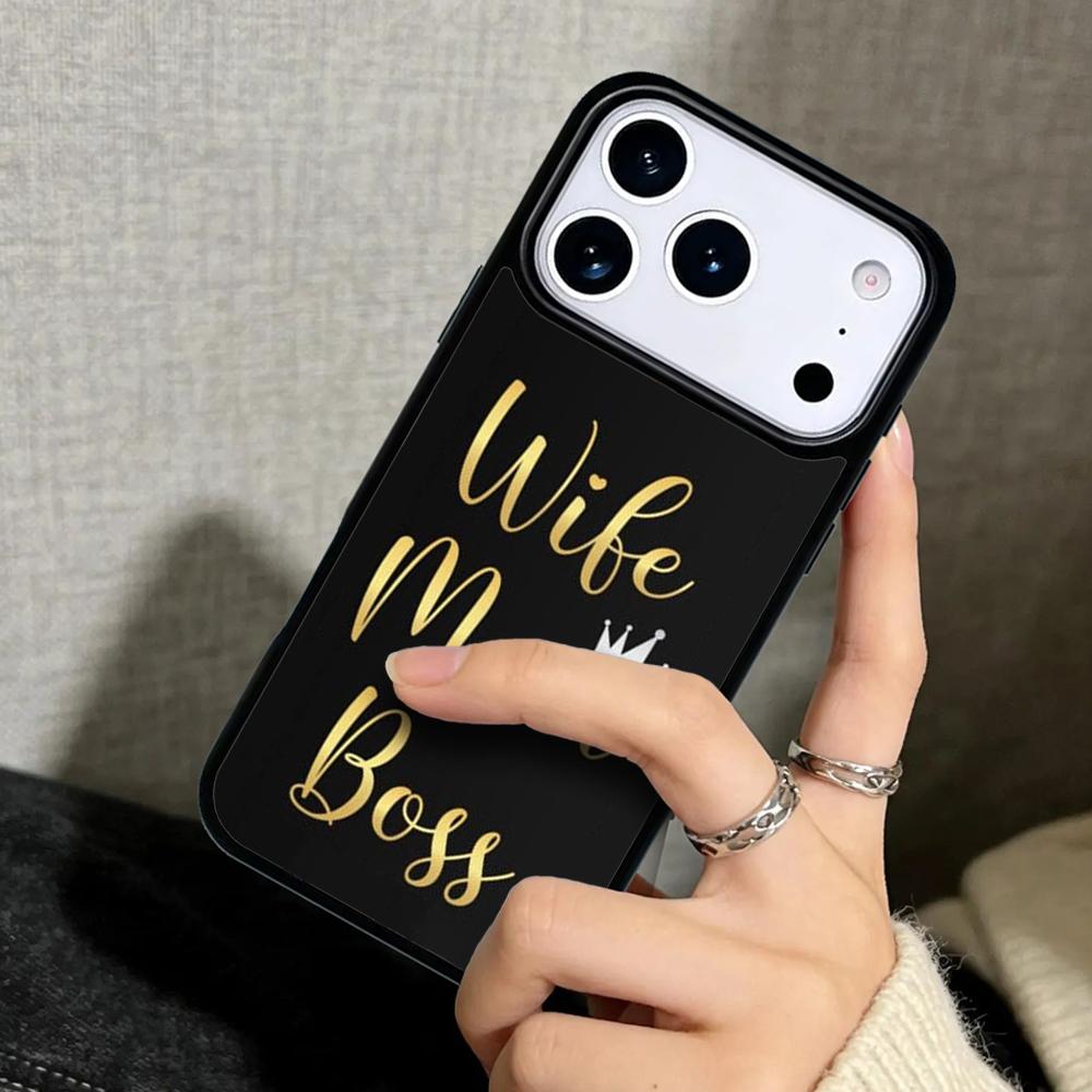 Чехол Case для iPhone 17 Air 16 Pro Max 15 Plus 11 13 Mini 14 12 Задняя крышка телефона Цитаты для жены Мамы Начальницы