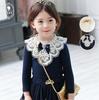 Korean Children's Lace Beaded Cotton T-shirt Top