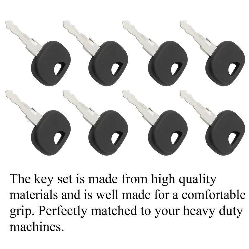 8 PCS Key Fit For Volvo Dynapac Terex Vibromax New Holland NH Ford Moxy Hamm JCB Bomag Heavy Equipment Machine 14603