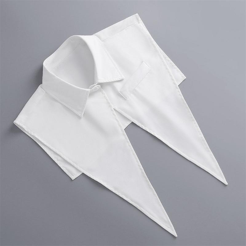 Fake Shirt Tip Collar Detachable Half Shirt Flat Dickey Big Pionted Long Lapel Scarf Women False Kit Faux Tops Triangle Collar