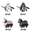 Игровая серия сборная мини-фигурка игрушка рыцарь-скелет на лошади строительные блоки