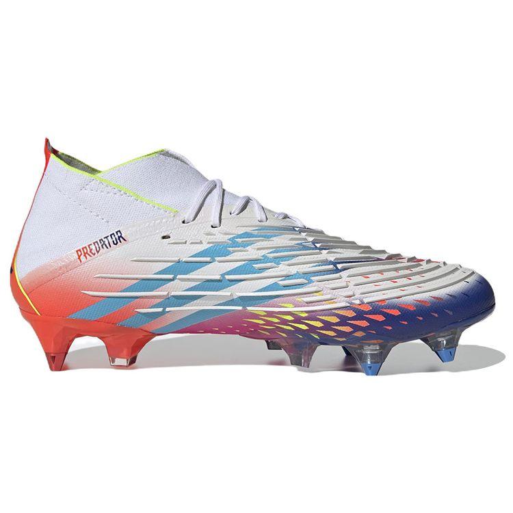 Adidas Predator Edge.1 SG Al Rihla Pack - белые мужские кроссовки Cloud-White Solar-Yellow Power-Blue GW1021