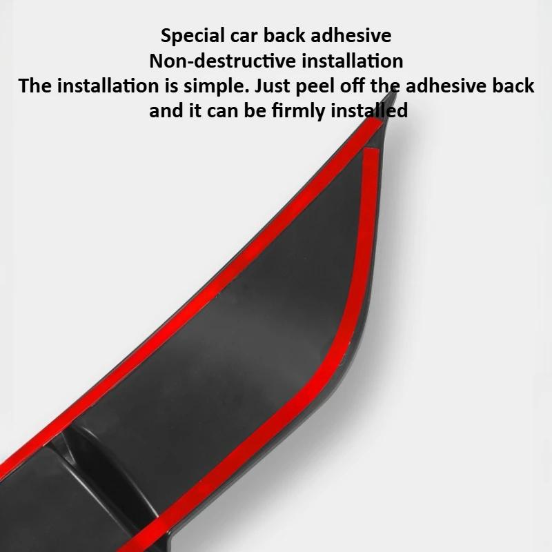For Tesla Model Y Juniper Launch 2025 2026 Rear Car Spoiler Protector Guard Carbon Fiber Pattern ABS Air Knife Cover Accessories