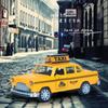 Zinc Zinc Zinc Alloy Taxi Model Toy Rubber Taxi Car Car Funny Miniature Toy Car  Kids Toys