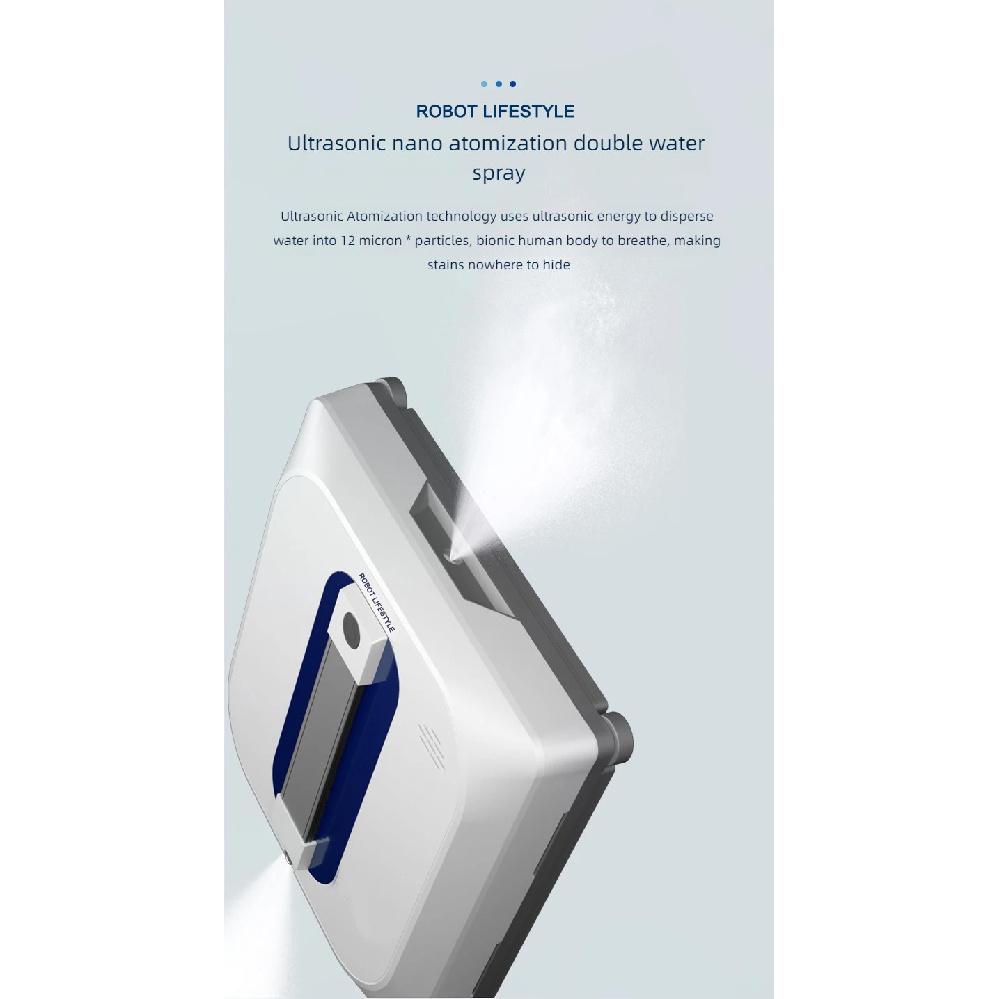 2026 Window Washer Robot Automatic Spray Water Robotic Glass Cleaner, 3200Pa Suction, Tuya APP Remote Control, Voice Prompt