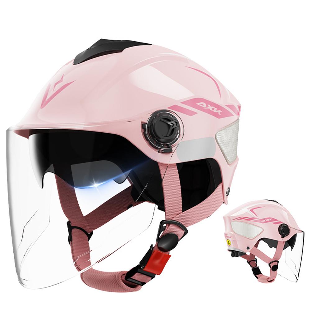 Motorcycle Open Face Helmet Eye And Face Protection Dual Lens Ventilation And Noise Reduction Stylish Half Helmet For Motorbike