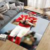 Mahomes Flannel Printed Carpet, Home Sofa Decoration for Living Room & Bedroom, Non‑Slip Play Flannel Floor Mat for Game Room