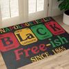 I Was Once Free Juneteenth Doormat - Black History Month Non-Slip Floor Mat - Washable Historical Decor Carpet Rug Mat