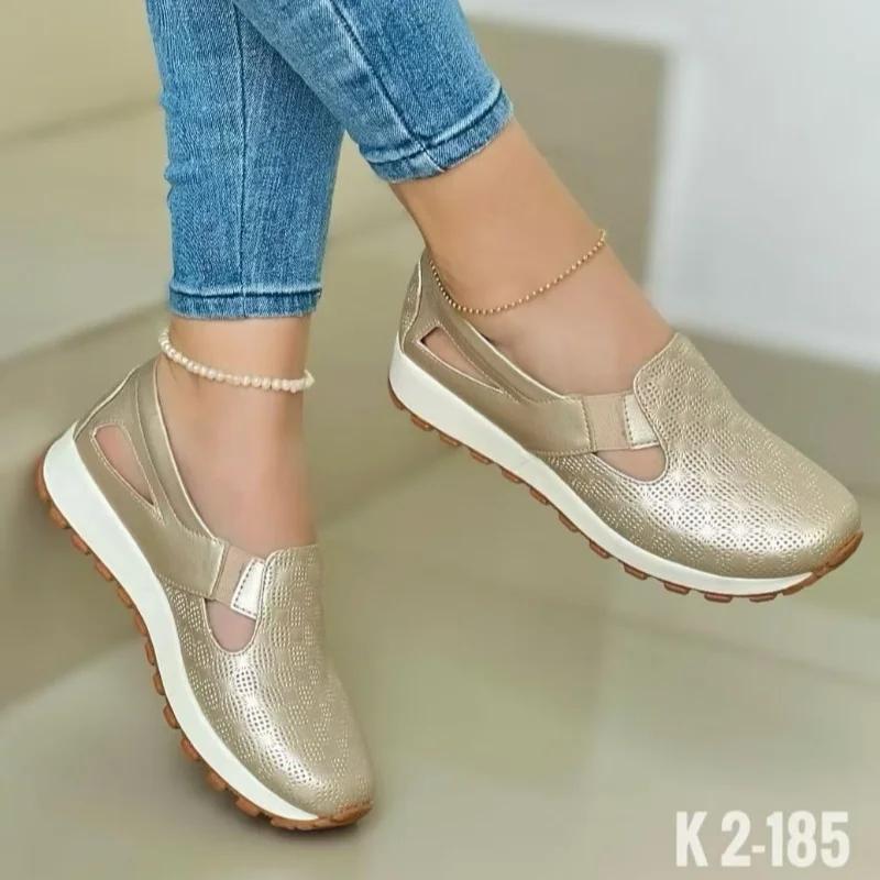 Женские кроссовки Весна Осень Кроссовки с пайетками Женские Кроссовки на невысокой платформе Большого размера Обувь на платформе Женская Zapatos De Mujer