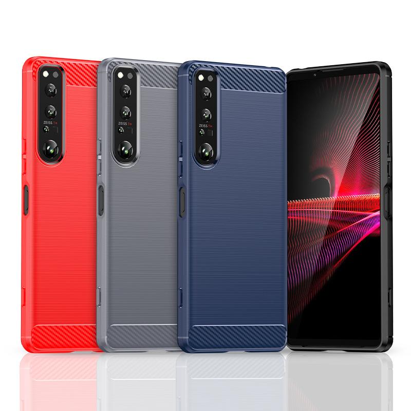 Применимо к чехлу для мобильного телефона Sony 1IV Xperia11IV защитный чехол 1 1-го поколения мягкий силикон текстура под проводку защита от падения всестороннее покрытие