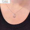 Simple Paved Full Cubic Zirconia Pendant Necklace for Women Pendant Necklace Elegant Daily Collocation Jewelry