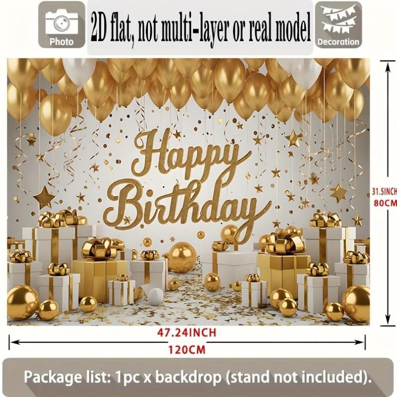 Party Backdrop Happy Birthday Christmas Birthday White Photo Booth Background Wall Decor