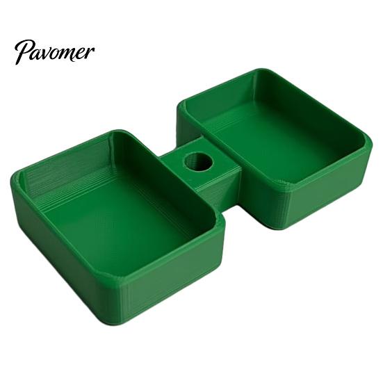 Car Sauce Holder 3D Printed Cup Condiment Tray, 2 Compartment Dip Portable Box Container with Straw Hole, Universal Vehicle Tumbler Fast Food