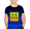 Футболка Angry Geometry Dash, топы для детской одежды, летние повседневные детские футболки для девочек и мальчиков, детские футболки с героями мультфильмов