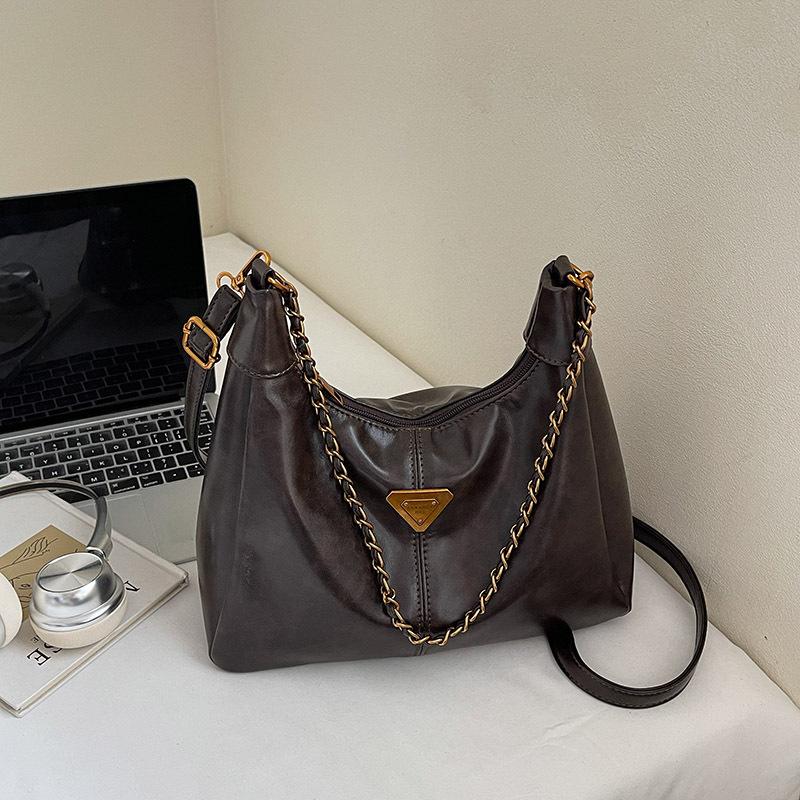 Сумки на осень и зиму, сумки-тоут для поездок на работу, женская новая мода 2025, с высоким чувством стиля, ретро сумка через плечо, сумка-мессенджер большой вместимости
