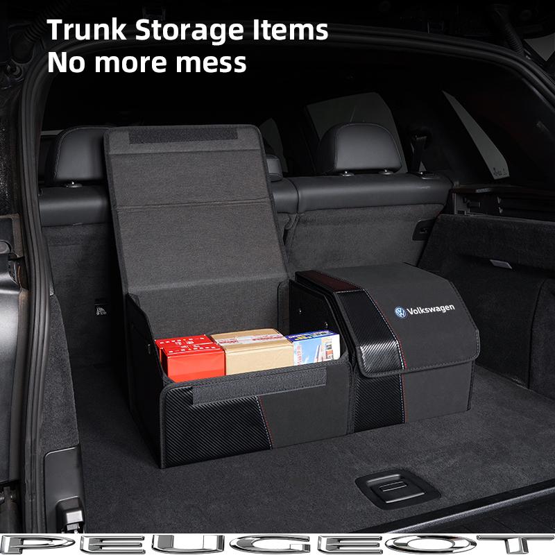 Folding Car Trunk Organizer Box Storage Bag Tools Tidying For VW GTI Polo Golf Passat Tiguan Arteon Touareg Taigo Jetta Hub Cap