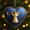 Рождественское подвесное украшение в форме сердца для дома, офиса, праздничной вечеринки, елки, акриловый кулон для подвешивания в виде сердца любви