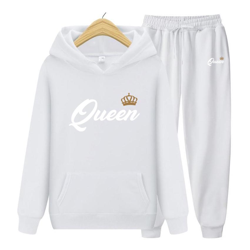 Women's Hoodie Autumn Men's Hoodie + Pants Sets Queen Women Suit Hoodie Two Pieces Set Hooded Sweatshirt