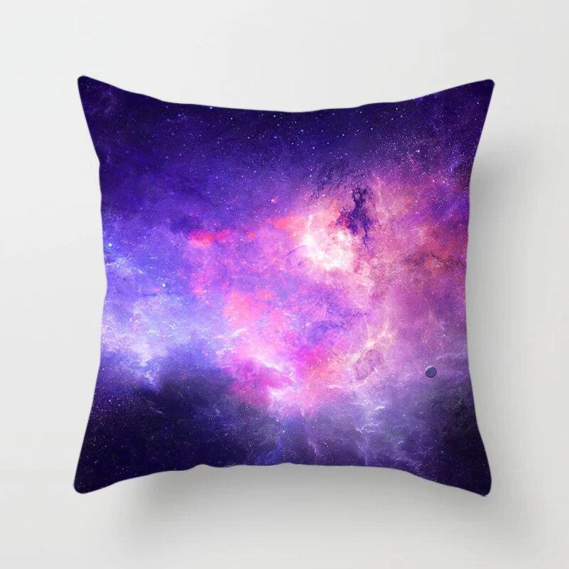 Красивое звездное небо с пейзажным принтом, наволочка, украшение для дивана, автомобильное офисное сиденье, чехол для подушки для комнаты и дома