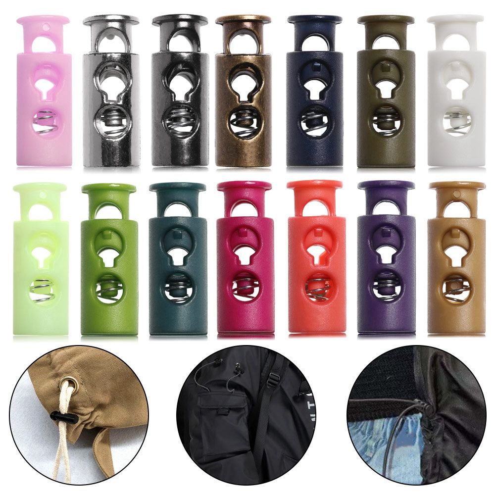 Шнурок Спортивная одежда Одежда Шитье Стопор Шнур Фиксатор Тумблер Пластиковые Стопоры DIY Металлический Зажим