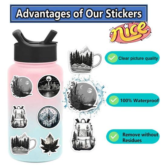 50 шт. наклейки в стиле граффити, самоклеящиеся, сильная липкость, водонепроницаемые, легко очищающиеся, для ноутбука, бутылки с водой, наклейки для гитары, скейтборда