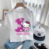 Hello Kitty Детская футболка с цифрой 1-9 на день рождения, Товар для вечеринки, Подарок, Мультяшная одежда Sanrio, Детские топы, Летние футболки с коротким рукавом