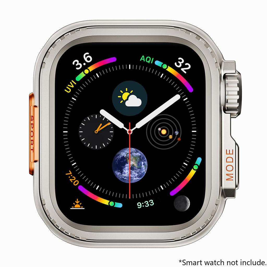 Металлический бампер-чехол для Apple Watch 45 мм 44 мм Защитная рамка-крышка для iWatch Серии 11 10 9 8 7 6 5 4 SE Превратить в Ultra 2 49 мм